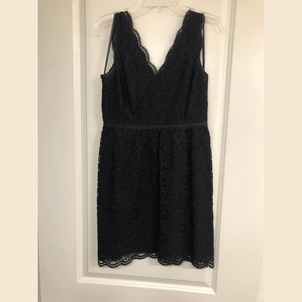 Black Scalloped Lace Dress